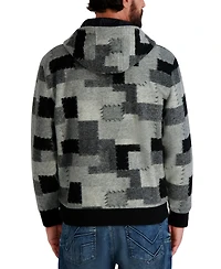 Karl Lagerfeld Paris Men's Patch Detail Hooded Jacket