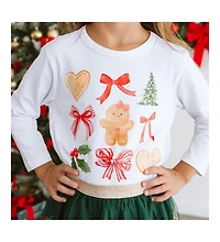Sweet Wink Toddler Girls Gingerbread Cutie Christmas Long Sleeve Shirt