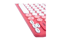 RadioShack 2.4G Wireless Keyboard and Mouse Combo, Quiet Typing, Ergonomic Design, Usb Nano Receiver, Plug-and-Play, Pink Pc Accessories