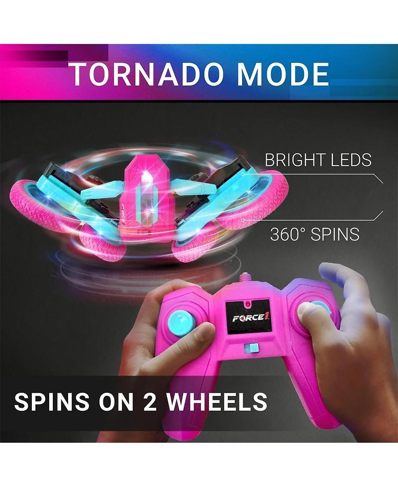 Force1 Tornado Pink Led Remote Control Car for Kids