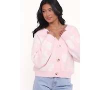 Petal and Pup Women's Wrenn Bow Knit Cardigan - Soft Pink