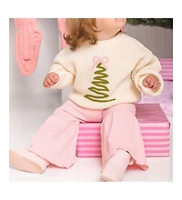 Sweet Wink Baby Girls Coquette Christmas Tree Knit Sweater