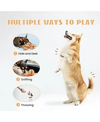 Nocciola 5-in-1 Orange Dog Enrichment Toys, 4 Orange Slices with a Peel Snuffle Mat for Treats Hunting Fun