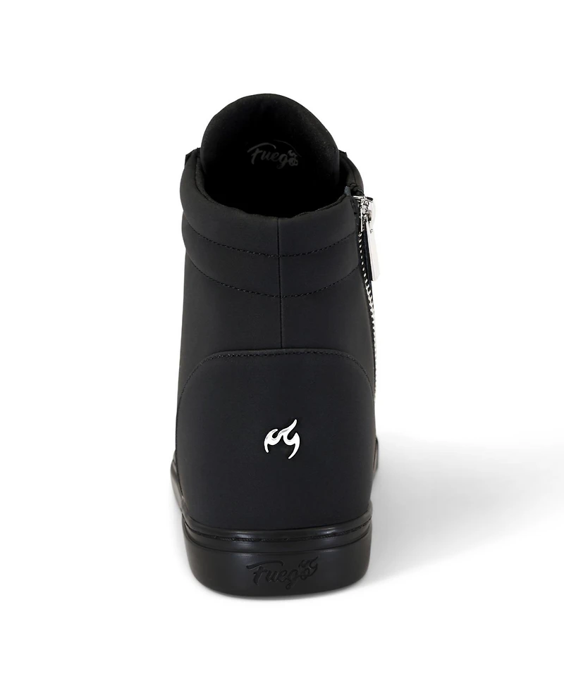 Fuego Kids All-black Wedge Sneaker