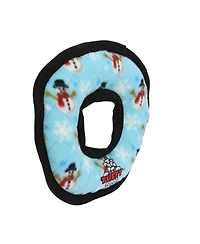 Tuffy Holiday Medium Ring Snowman 2 Pack, Durable Plush Squeaky Dog Toy