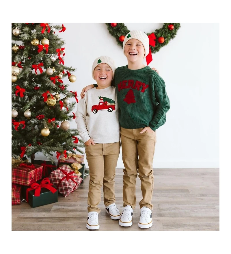 Sweet Wink Little and Big Boys Merry Patch Christmas Knit Sweater