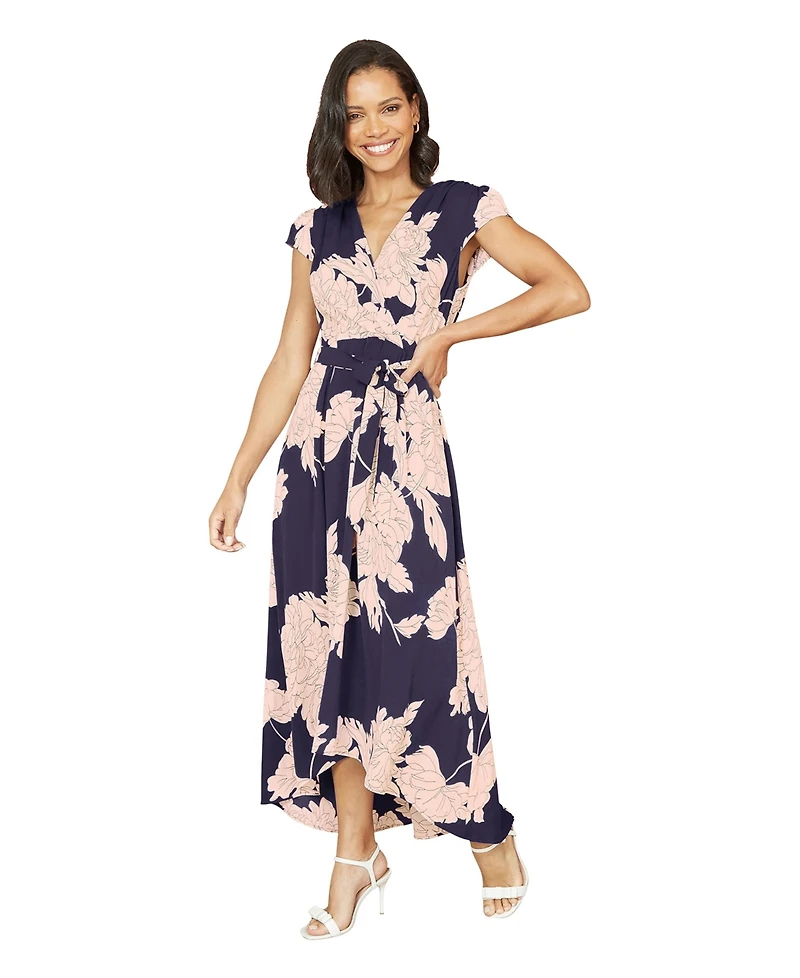 Yumi Women's Floral Blossom Wrap Midi Dress