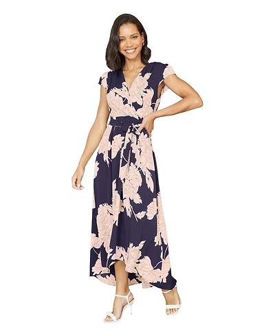 Yumi Women's Floral Blossom Wrap Midi Dress