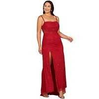 Lara Women's Elegant Corset Gown with Slit