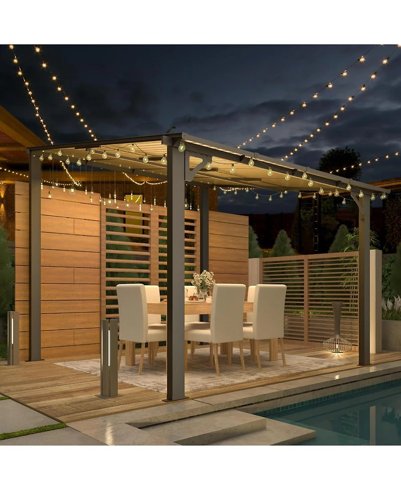 Aecojoy 8'x8' Wall Mounted Gazebos Pergola
