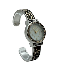 Olivia Pratt Antique Style Elegant Cuff Women Watch, Two Tone
