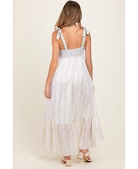 Pinkblush Maternity Peach Floral Cotton Dress