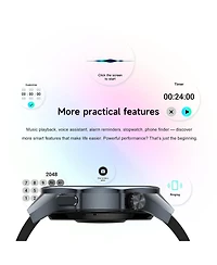 Ruxing Smart Multi-gnss Outdoor Sports Watch with Bluetooth Calling Altimeter Barometer 3ATM Waterproof -Silver