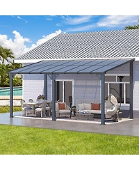 Aecojoy 16'x8' Wall Mounted Gazebos Pergola