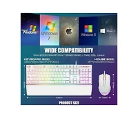 risokeys Wired Gaming Keyboard, Mouse, and Wrist Rest Combo