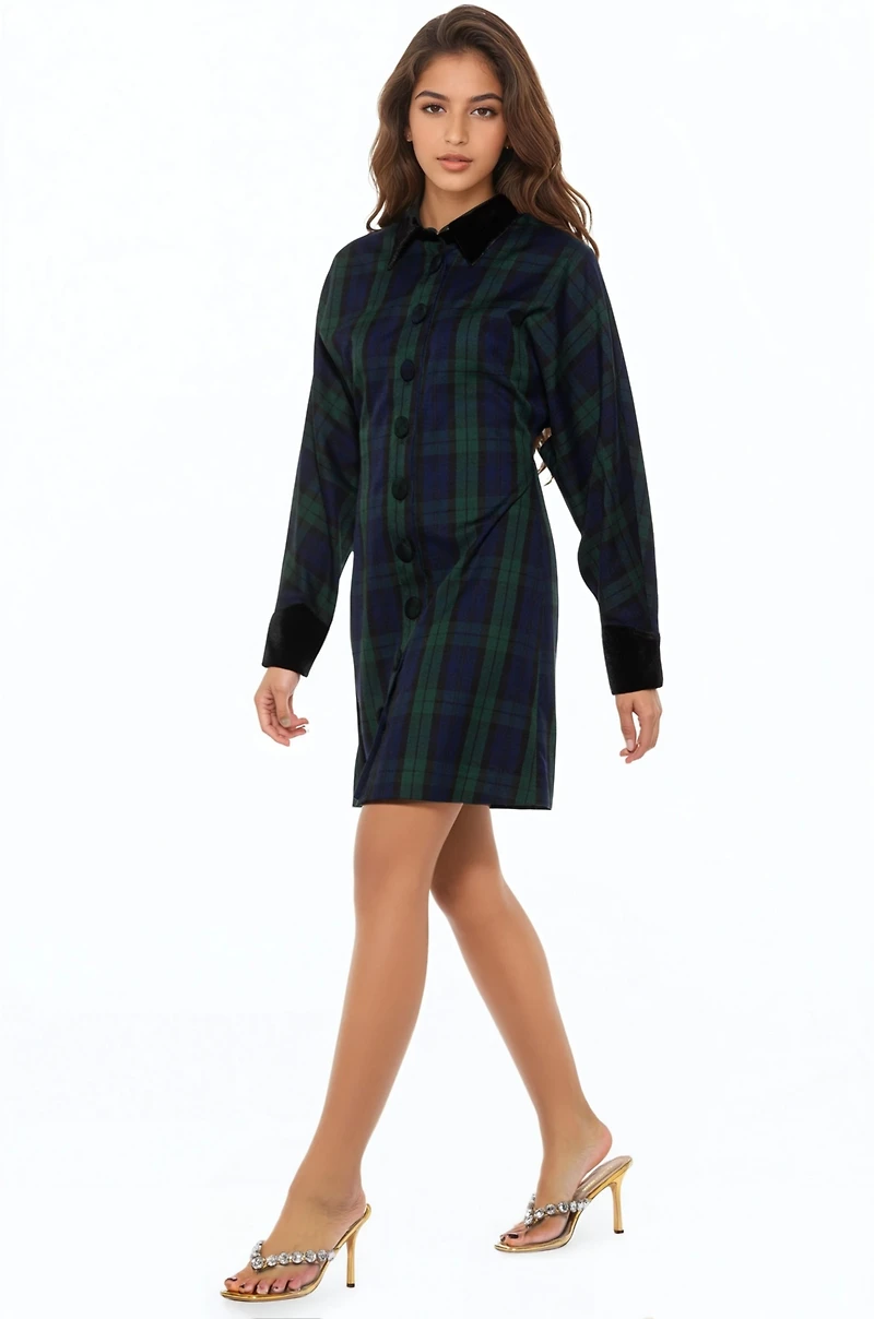 Alexia Admor Women's Velvette Plaid Dress