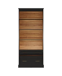 Tribesigns 5-Shelf Kitchen Pantry Cabinet with Drawers, 72" Tall Freestanding Pantry Organizer,5-Shelf Bookcase