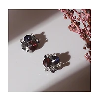 Crystal Textured Stud Earrings