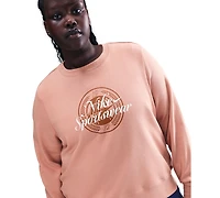 Nike Plus Size Sportswear Club Fleece Graphic Crew-Neck Sweatshirt