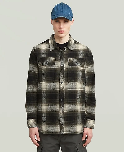 G-Star Raw Men's Plaid Long Sleeve Overshirt