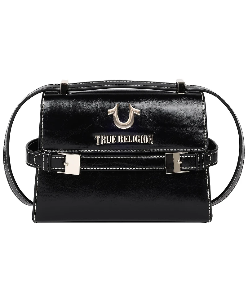 True Religion Buckle Tab Flap Bag
