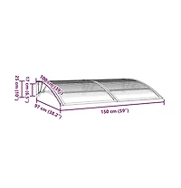 Door Canopy Grey Polycarbonate, Abs, Aluminum Standard Durable