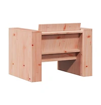 Garden Sofa Natural Wood Solid Douglas Fir Wood Single Durable