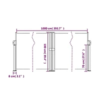 Retractable Side Awning Anthracite