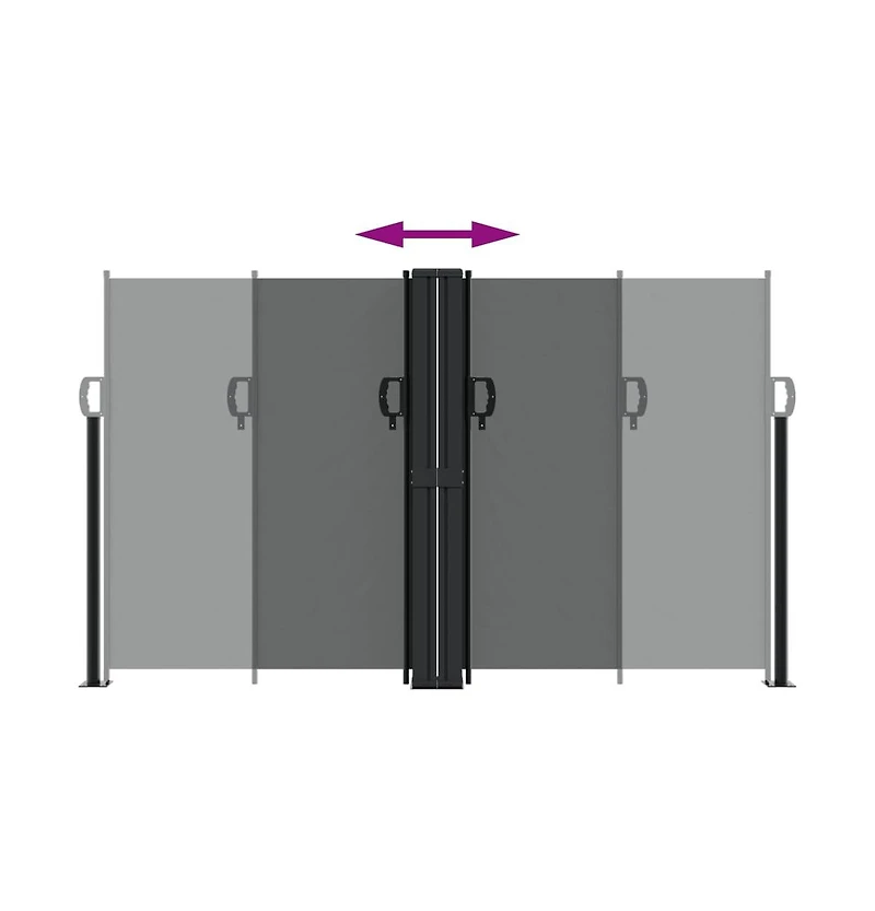 Retractable Side Awning Anthracite 100% polyester with Pu coating