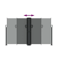 Retractable Side Awning Anthracite 100% polyester with Pu coating