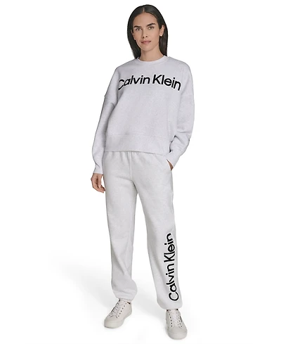 Calvin Klein Women's Performance Flocked Logo Jogger Sweatpants