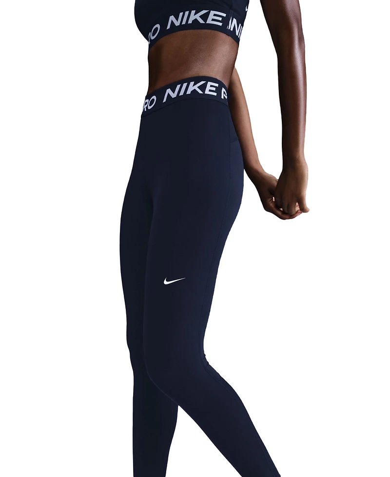 Nike Pro Women's Mid-Rise Mesh-Paneled Leggings