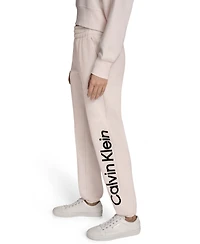 Calvin Klein Women's Performance Flocked Logo Jogger Sweatpants