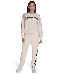 Calvin Klein Women's Performance Flocked Logo Jogger Sweatpants