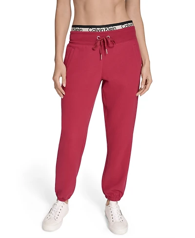 Calvin Klein Women's Performance Logo Stripe Jogger Sweatpants