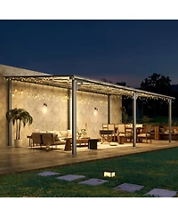 Aecojoy 20'x12' Wall Mounted Gazebos Pergola