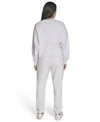 Calvin Klein Women's Performance Flocked Logo Pull-On Sweatshirt