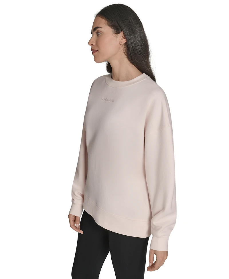Calvin Klein Women's Performance Crew Neck Oversized Sweatshirt