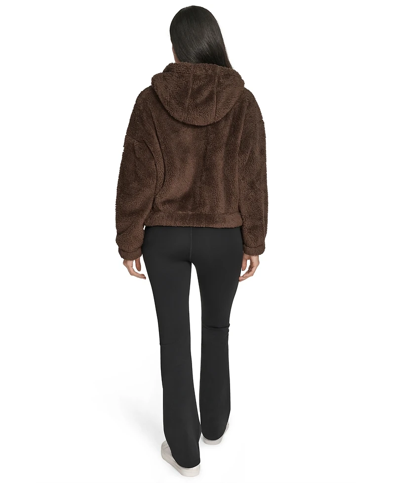 Calvin Klein Women's Performance Oversized Hooded Sherpa Jacket