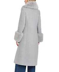 Vince Camuto Women's Single-Breasted Maxi Coat W/ Detachable Faux Fur