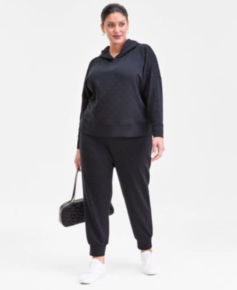 I.N.C. International Concepts Plus Size Shine Hoodie Shine Sweatpants Tayviss Shoulder Bag Exclusively At Macys