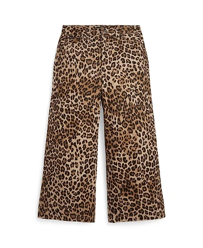 Polo Ralph Lauren Girls 7-16 Leopard-Print Wide-Leg Jeans