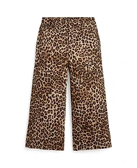 Polo Ralph Lauren Girls 7-16 Leopard-Print Wide-Leg Jeans