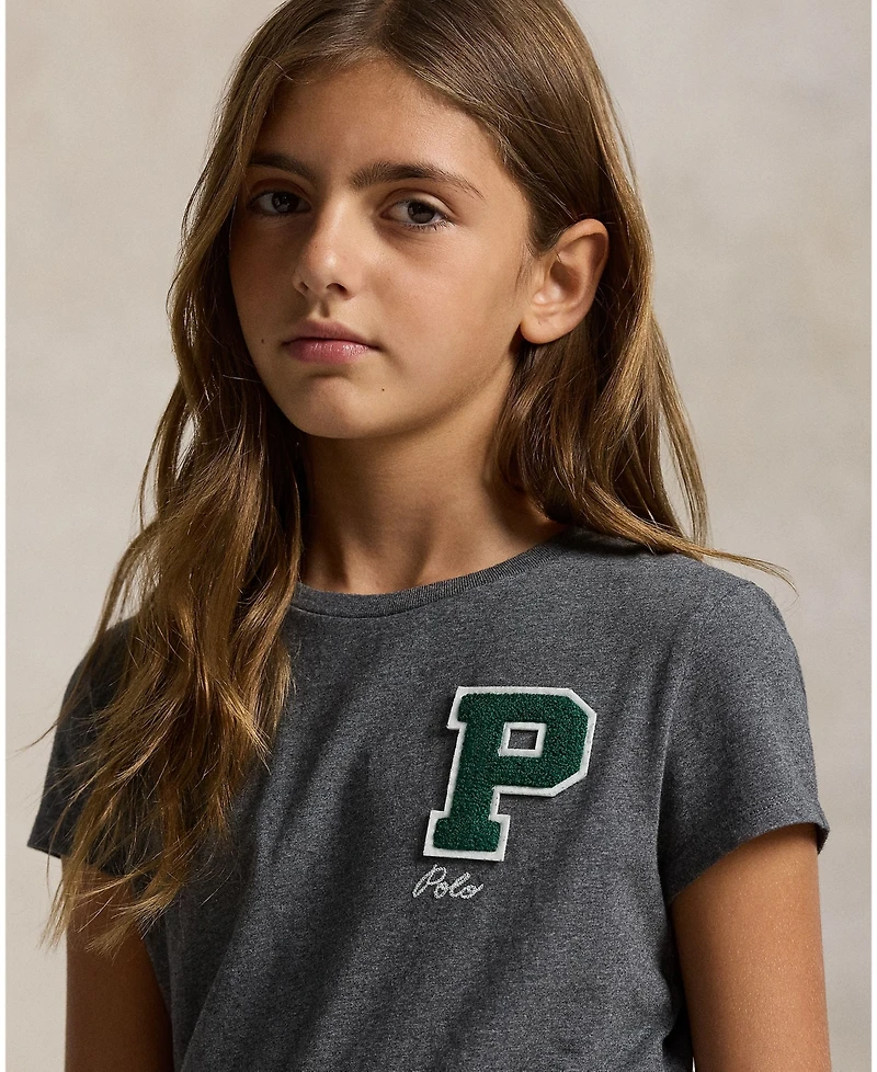 Polo Ralph Lauren Girls 7-16 Letterman Short Sleeve T-Shirt