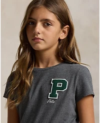 Polo Ralph Lauren Girls 7-16 Letterman Short Sleeve T-Shirt