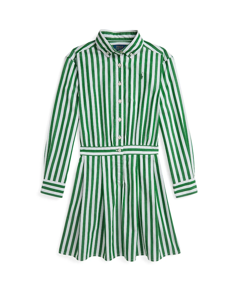 Polo Ralph Lauren Girls 7-16 Striped Long Sleeve Shirtdress