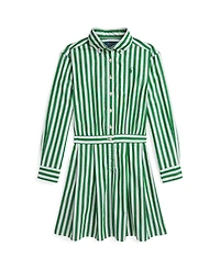 Polo Ralph Lauren Girls 7-16 Striped Long Sleeve Shirtdress