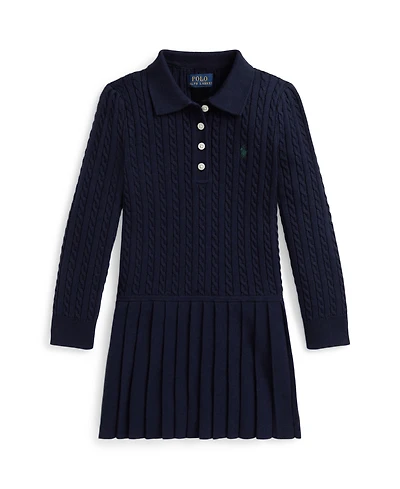 Polo Ralph Lauren Girls 2T-6X Mini-Cable Long Sleeves Sweater Dress