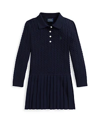 Polo Ralph Lauren Girls 2T-6X Mini-Cable Long Sleeves Sweater Dress