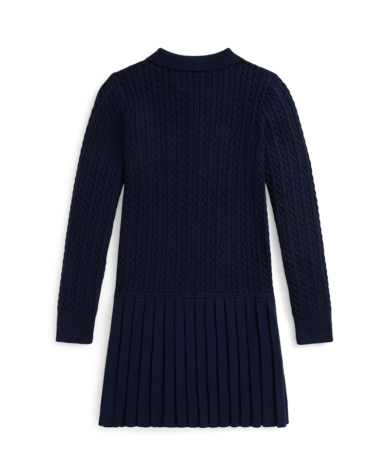 Polo Ralph Lauren Girls 7-16 Mini-Cable Long Sleeve Sweater Dress
